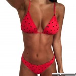 Fine Women 2 Piece Dots Print Tops Bottoms Bikini Set Swimsuits Swimwear Red B07M8TZ1D8